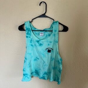 Green Tie-Dye Tank Top PINK
